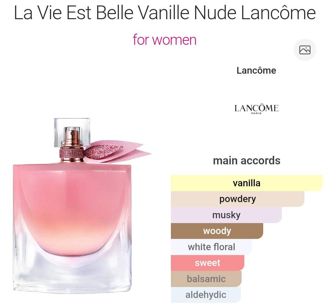 Perfume La Vie Est Belle Vanille Nude Lancôme for women -Tester Original