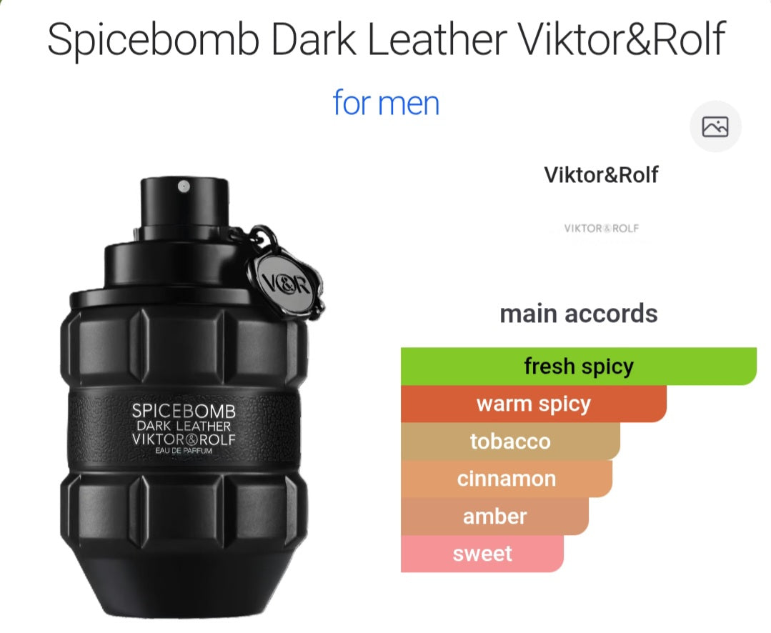 Perfume Spicebomb Dark Leather Viktor&Rolf eau de Parfum for men - Tester Original