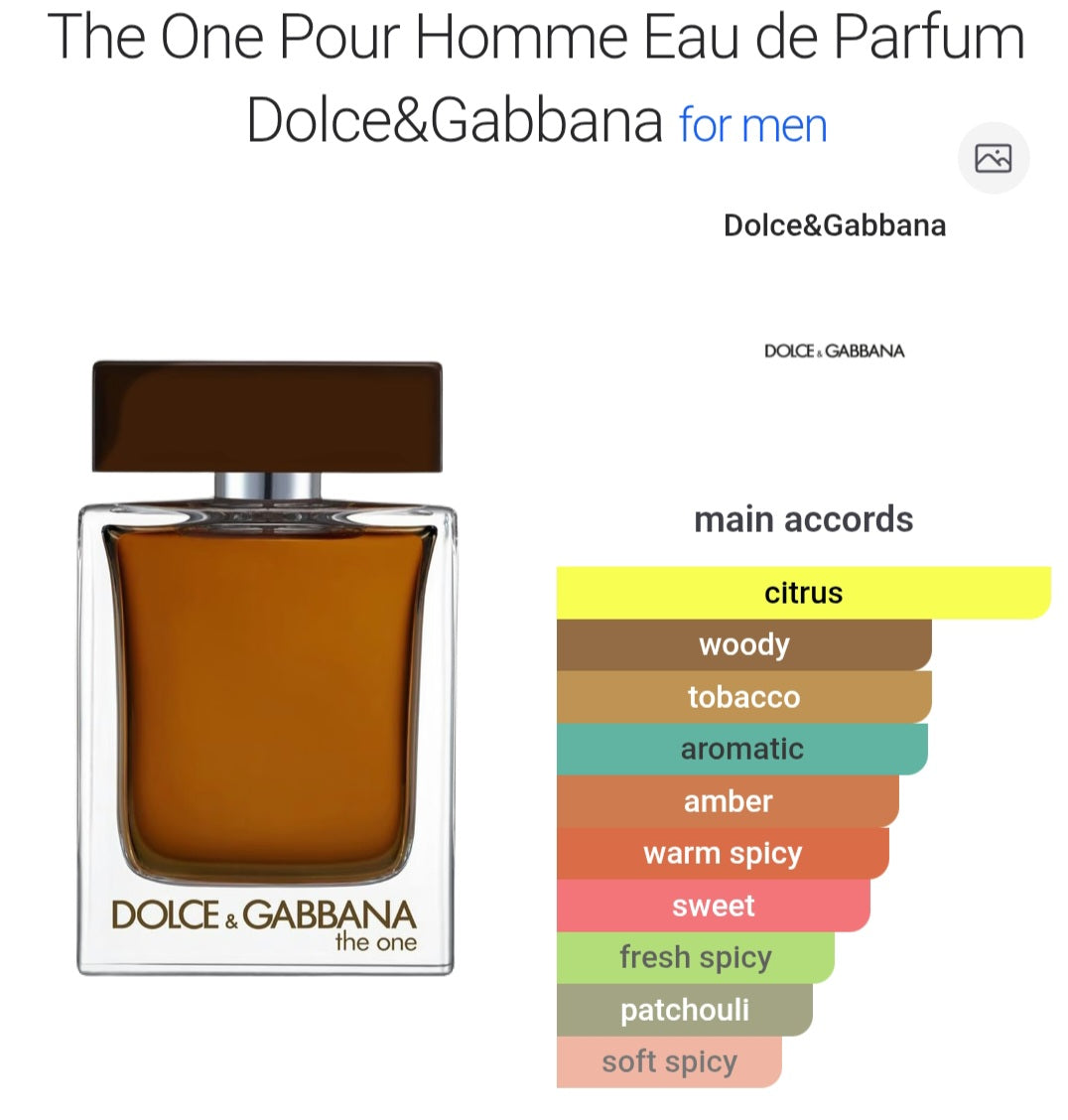 Perfume The One Eau de Parfum Dolce&Gabbana for men- Tester Original
