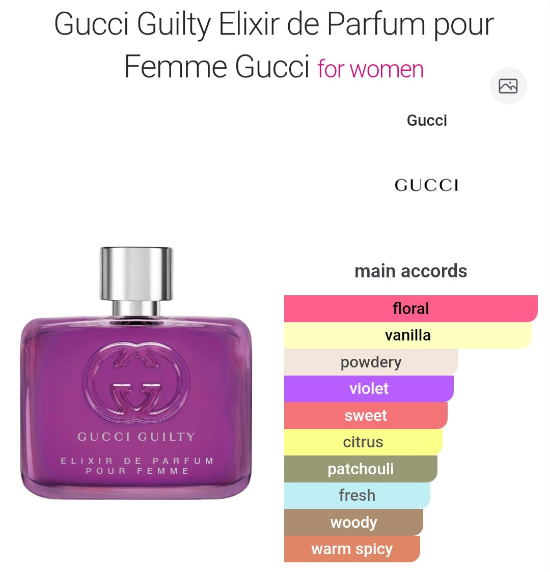 Perfume Gucci Guilty Elixir de Parfum pour Femme Gucci for women- Tester Original