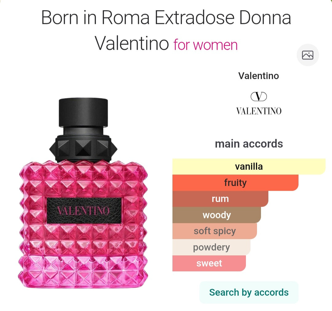 Perfume Born in Roma Extradose Donna Valentino for women- Tester Original