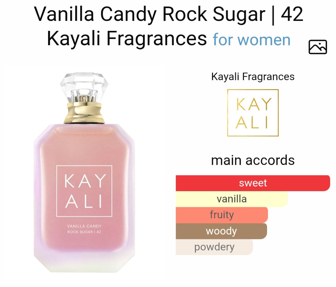 Perfume Vanilla Candy Rock Sugar | 42 By Kayali for women Tester Original