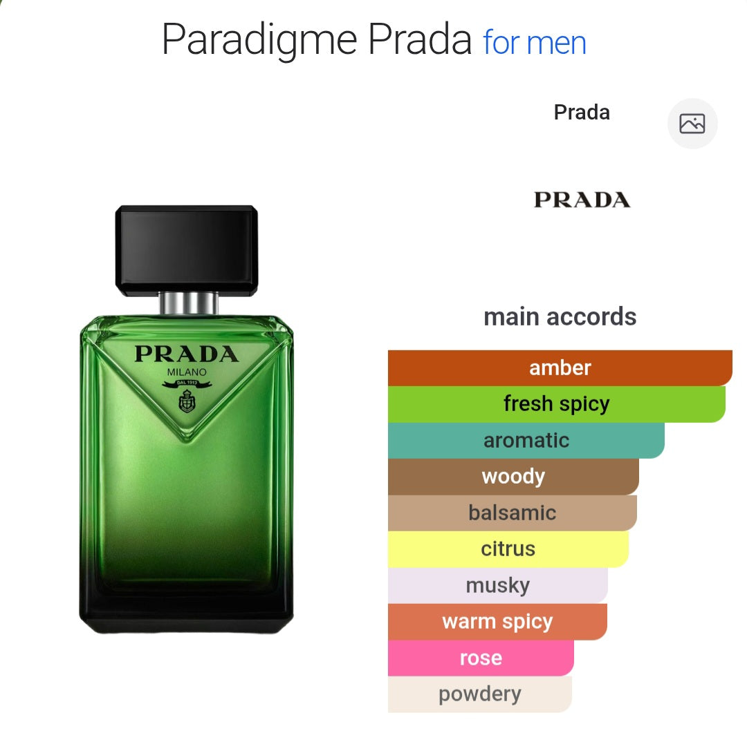 Perfume Paradigme Prada eau de Parfum - for Men- Tester Original