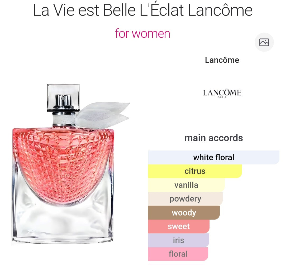 Perfume La Vie est Belle L'Éclat Lancôme for women- eau de Parfum - Tester Original