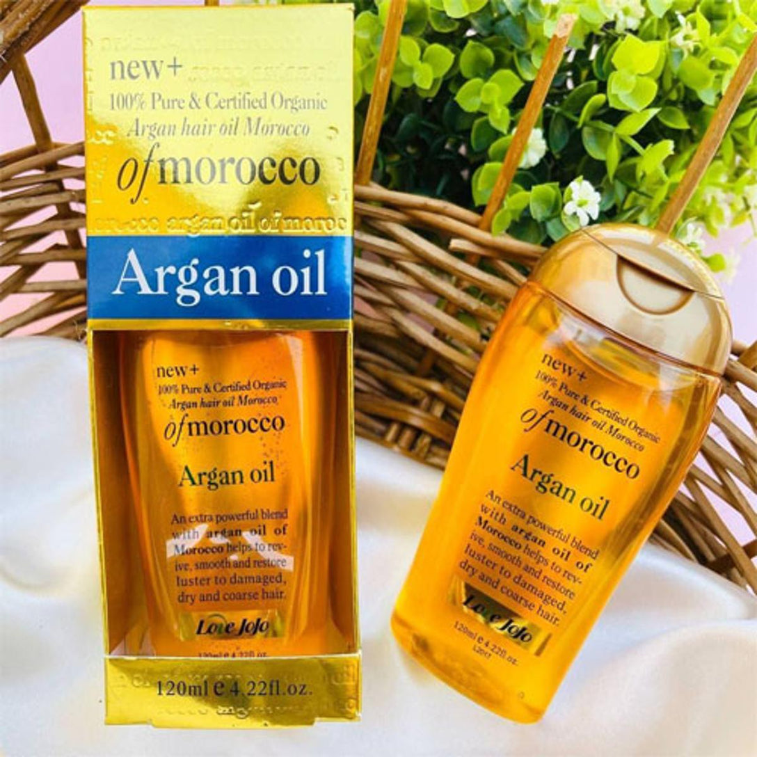 Love JoJo Pure Organic Moroccan Argan Oil For Hair 120ML Hair Smoothing and Softening Oil