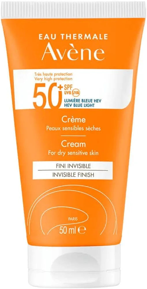 Avene Soins Solaire SPF50+ Sunscreen Face Creme Sans Parfum For Dry & Sensitive Skin 50ml