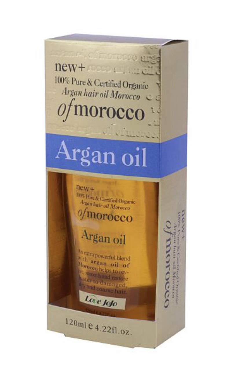 Love JoJo Pure Organic Moroccan Argan Oil For Hair 120ML Hair Smoothing and Softening Oil