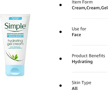 Simple Waterboost Hydrating Gel Cream 50 ml