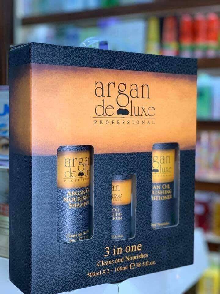 Set Argan Deluxe Nourishing-Shampoo, Conditioner and Serum