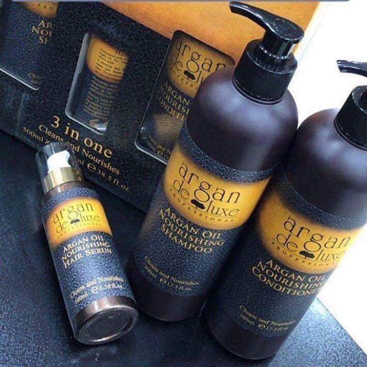 Set Argan Deluxe Nourishing-Shampoo, Conditioner and Serum