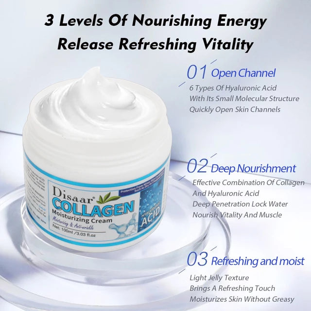 Disaar Hyaluronic Acid Cream Moisturizing Anti Wrinkle Aging Shrink Pores Deep Nourishing Brightening Smoothing Skin Care