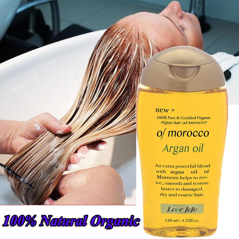 Love JoJo Pure Organic Moroccan Argan Oil For Hair 120ML Hair Smoothing and Softening Oil