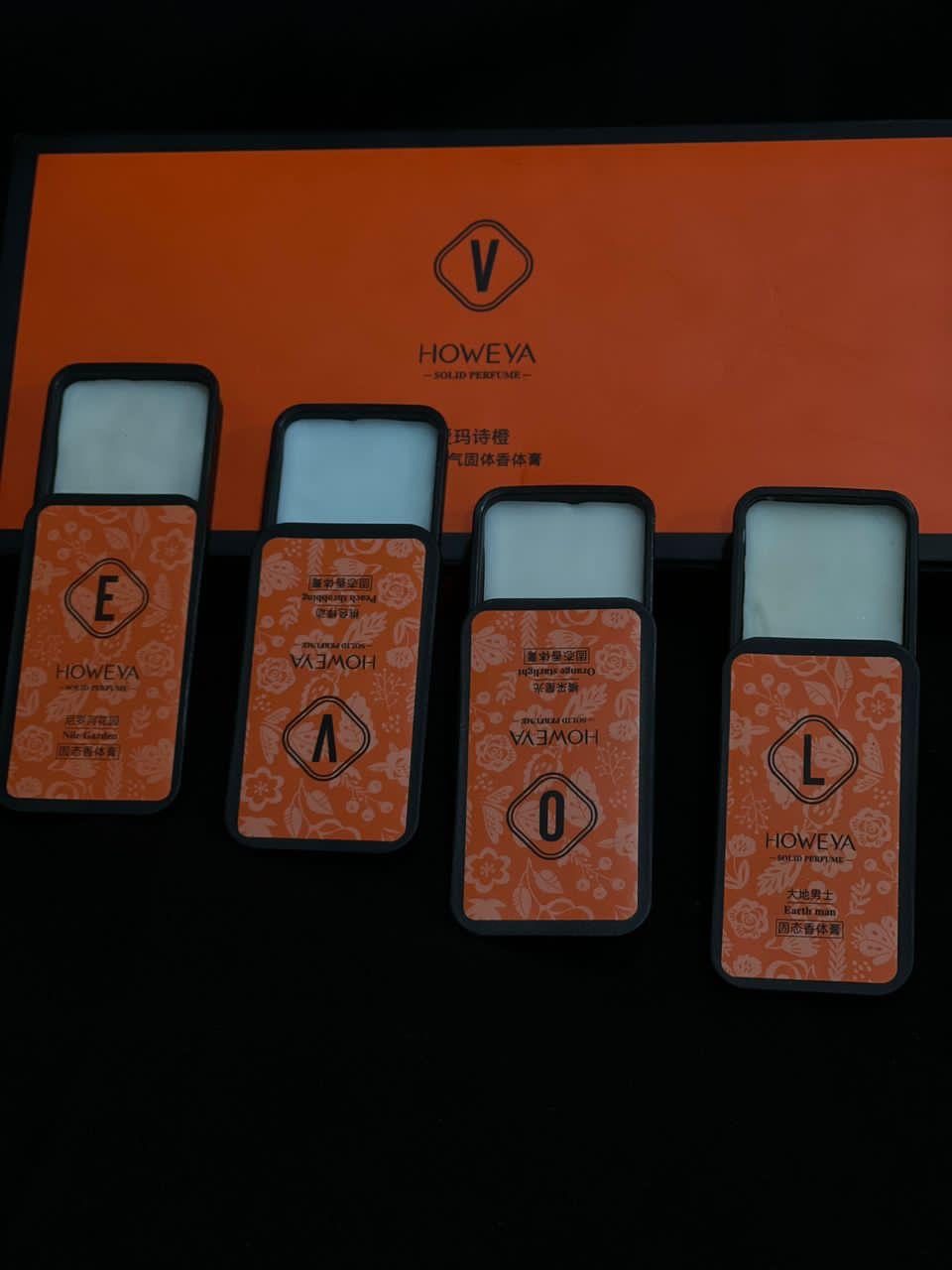 Howeya Solid Perfume Set 4 pcs Of Fragrance Solid Balm Long Lasting Fragrance-unisex