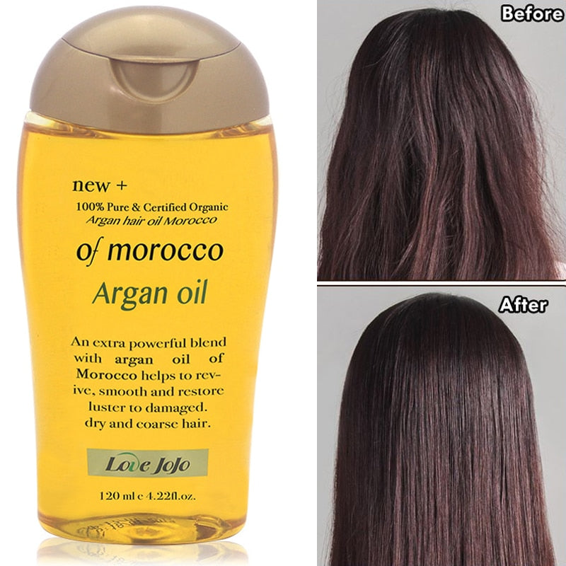 Love JoJo Pure Organic Moroccan Argan Oil For Hair 120ML Hair Smoothing and Softening Oil