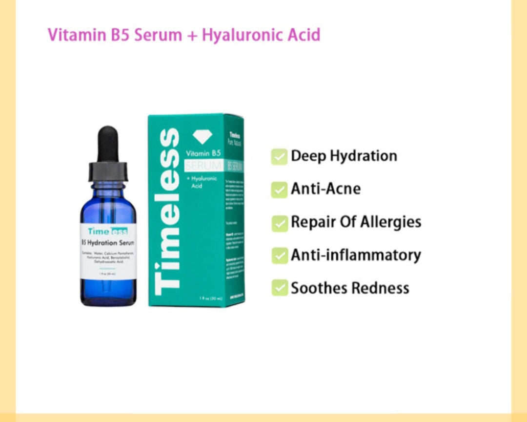 TIMELESS SKIN CARE
Vitamin B5 Serum + Hyaluronic Acid - for all skin types, especially oily, troubled, and sensitive skin