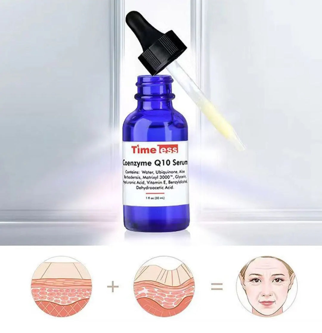 TIMELESS SKIN CARE
Face Serum Q10 Moisturizing Anti Aging Improves Skin Facial Essence Daily Skin Care