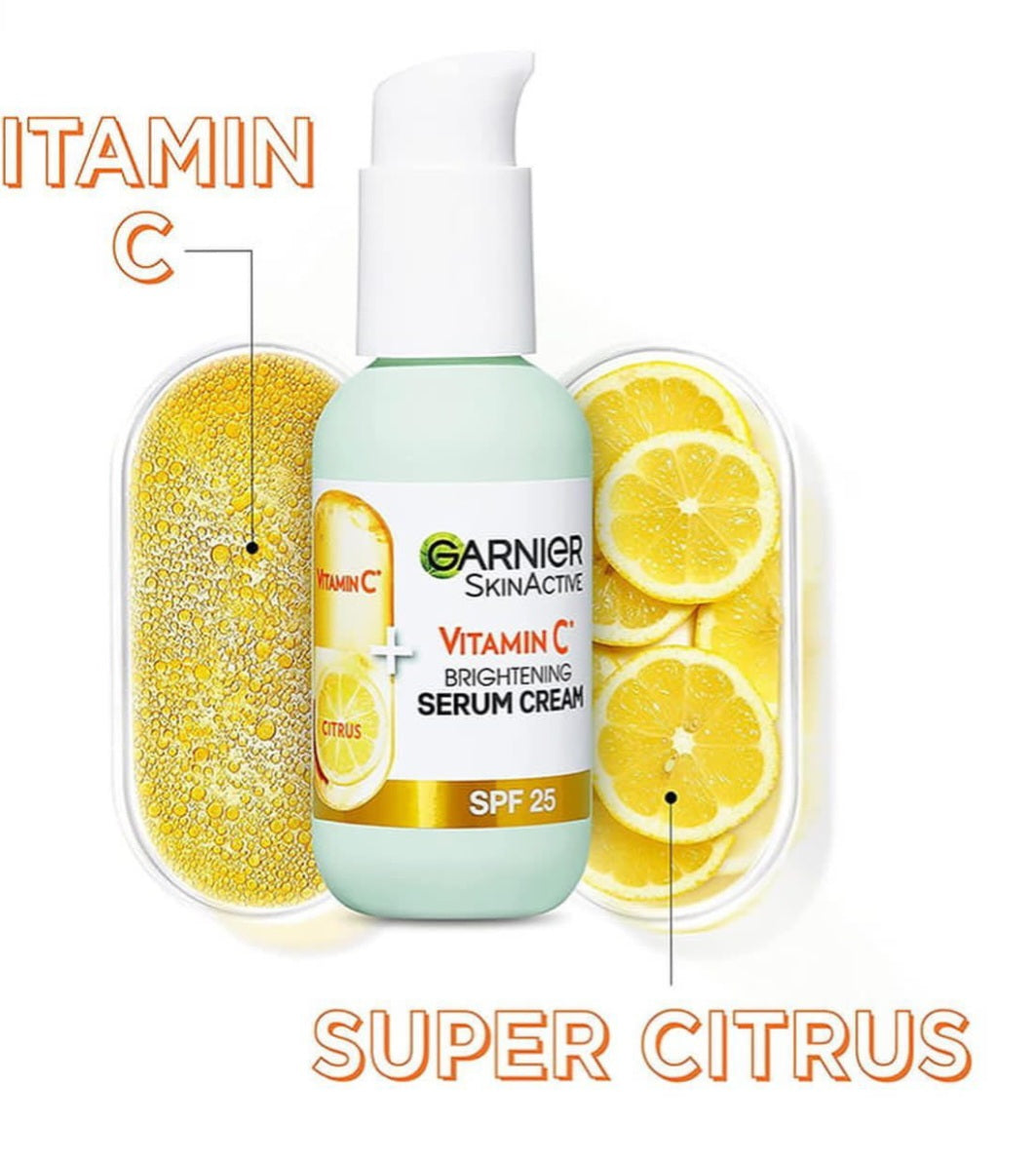 GARNIER  Skin Active Vitamin C 2in1 Brightening Serum Cream SPF25 50ml