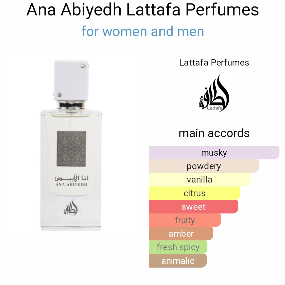 Perfume Ana Abiyedh White Lattafa- eau de Parfum - for Women and Men