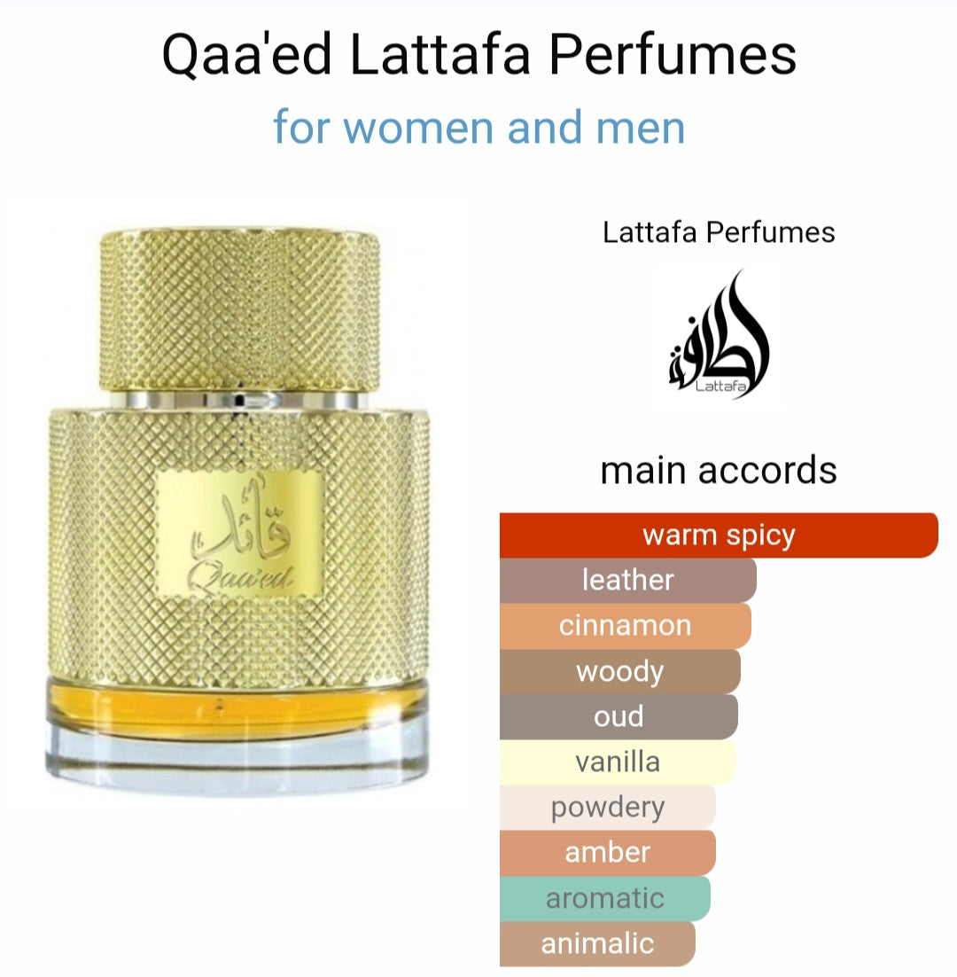 Perfume Qaa'ed Lattafa  for women and men