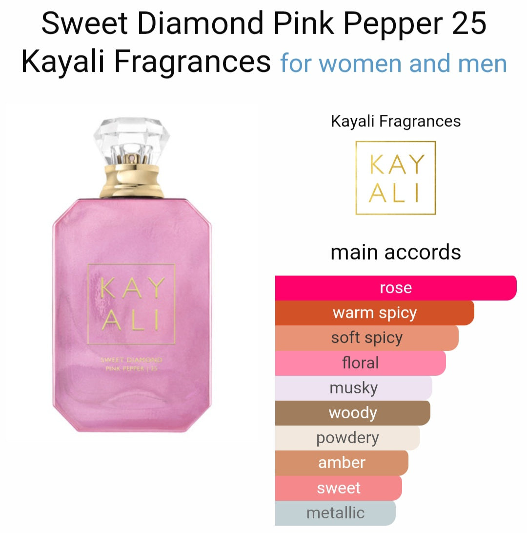 Perfume Sweet Diamond Pink Pepper 25 Kayali Fragrances for women and men - Tester Original