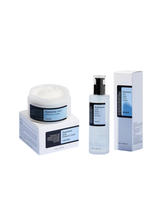 Cosrx -Hyaluronic Acid Intensive Cream + HYALURONIC ACID HYDRA POWER ESSENCE- Korean Skin Care