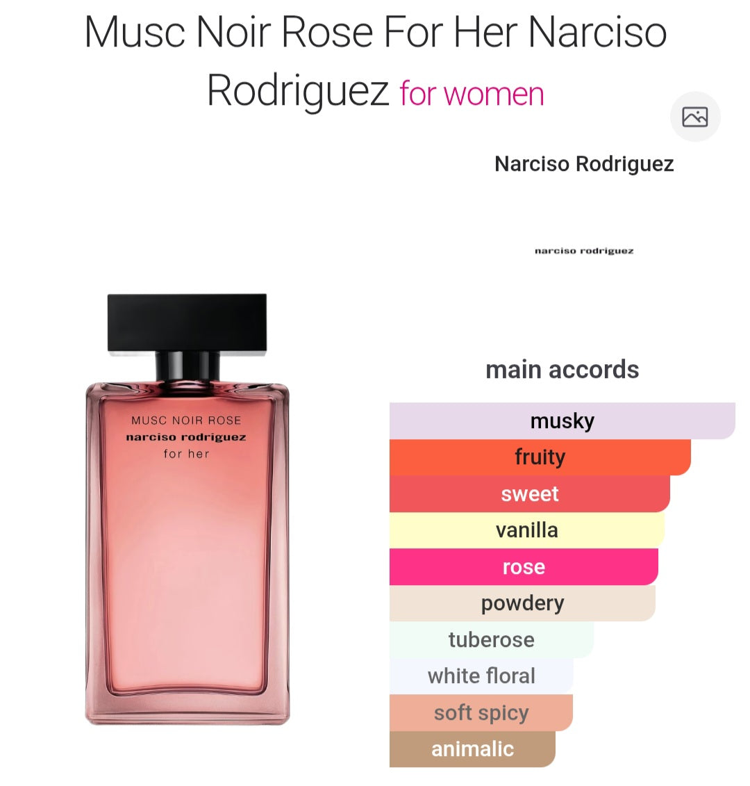Perfume Musc Noir Rose For Her Narciso Rodriguez for women- Tester original