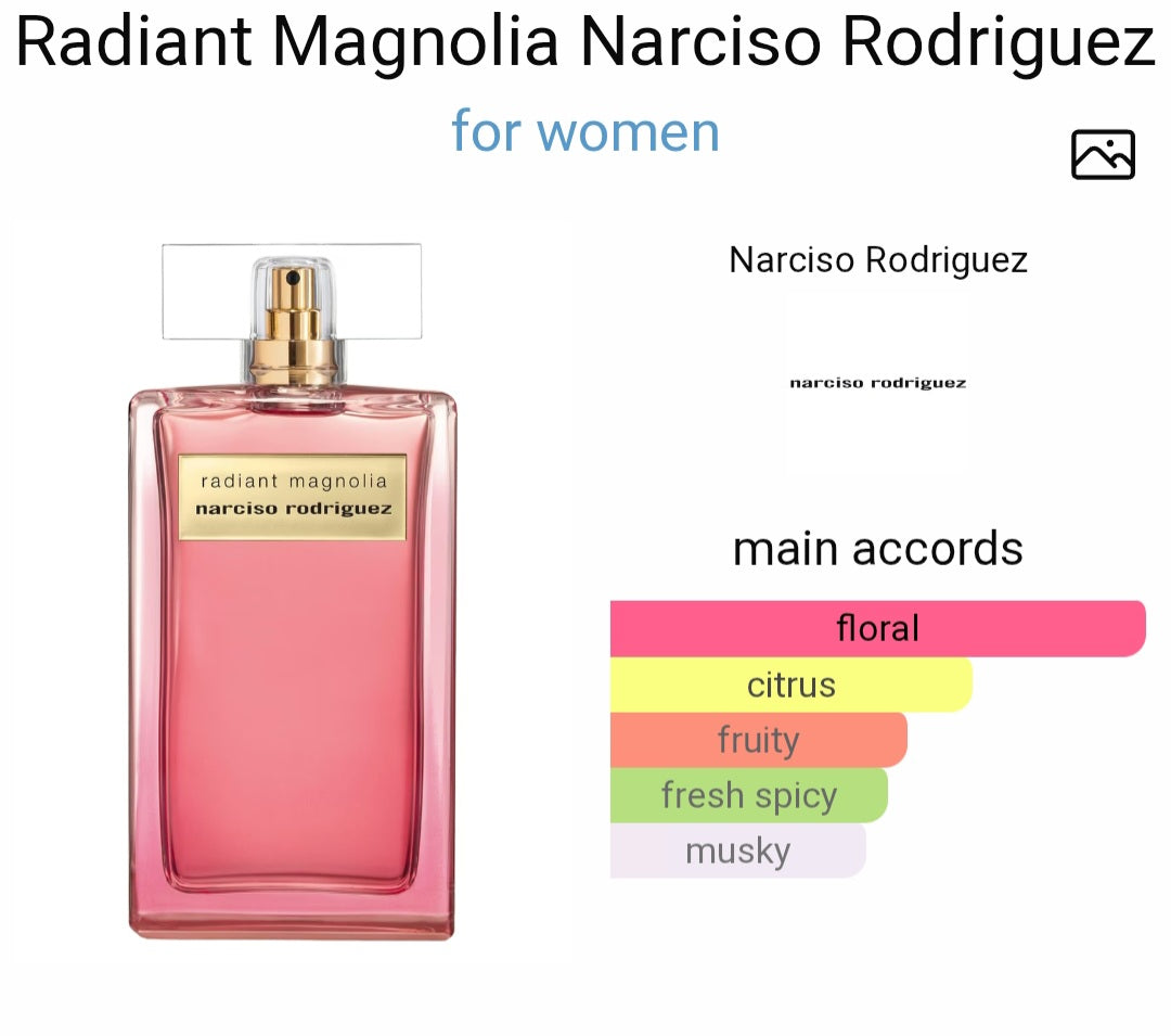Perfume Radiant Magnolia Narciso Rodriguez for women- Tester Original