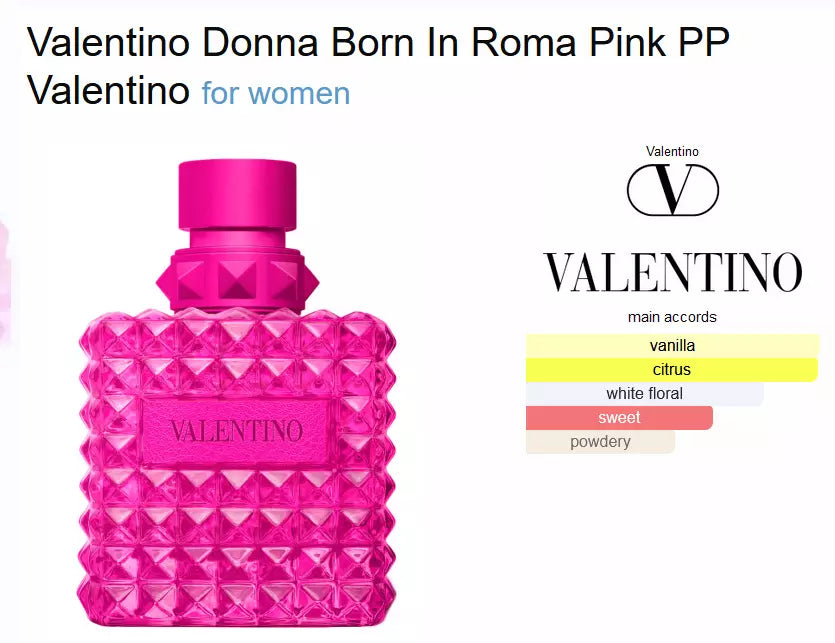 Perfume Valentino Donna Born In Roma Pink PP - Tester Original