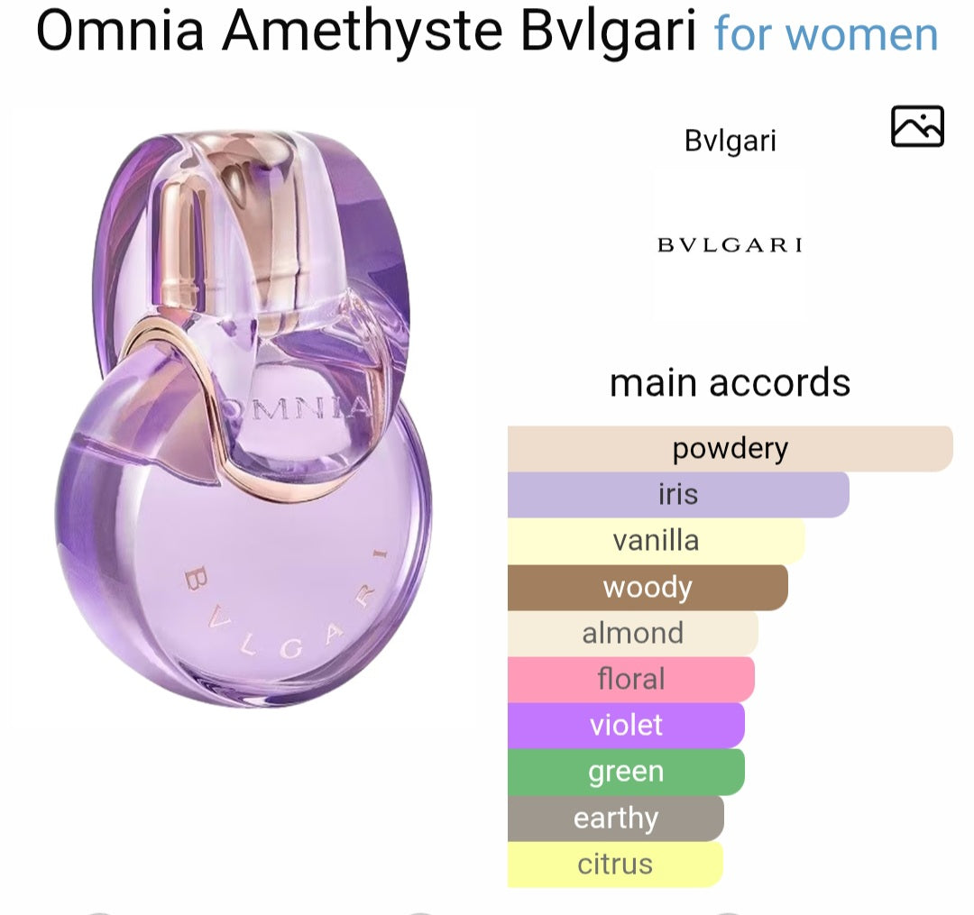Perfume Omnia Amethyste Bvlgari for women- Eau de Toilette -Tester Original