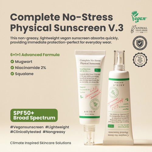 1.AXIS-Y Complete No-Stress Physical Sunscreen (SPF50+/PA++++) 50ml