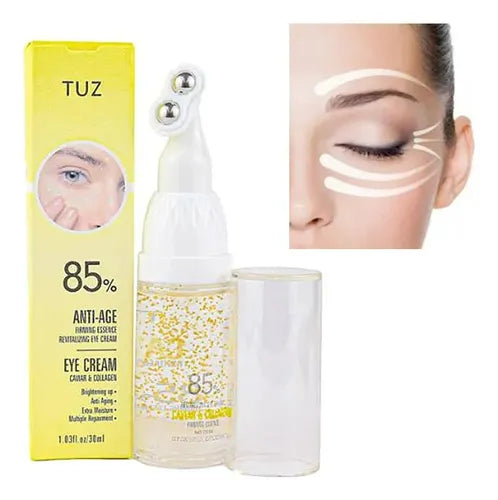1.TUZ Moisturizing Eye Contour Caviar and Collagen roller Massager Anti-aging 30ml All Skin Types Day/Night
