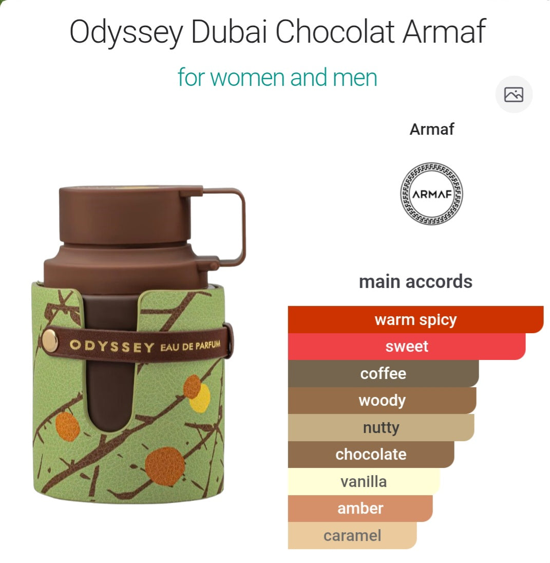Perfume Odyssey Dubai Chocolat by Armaf- for Women and men
