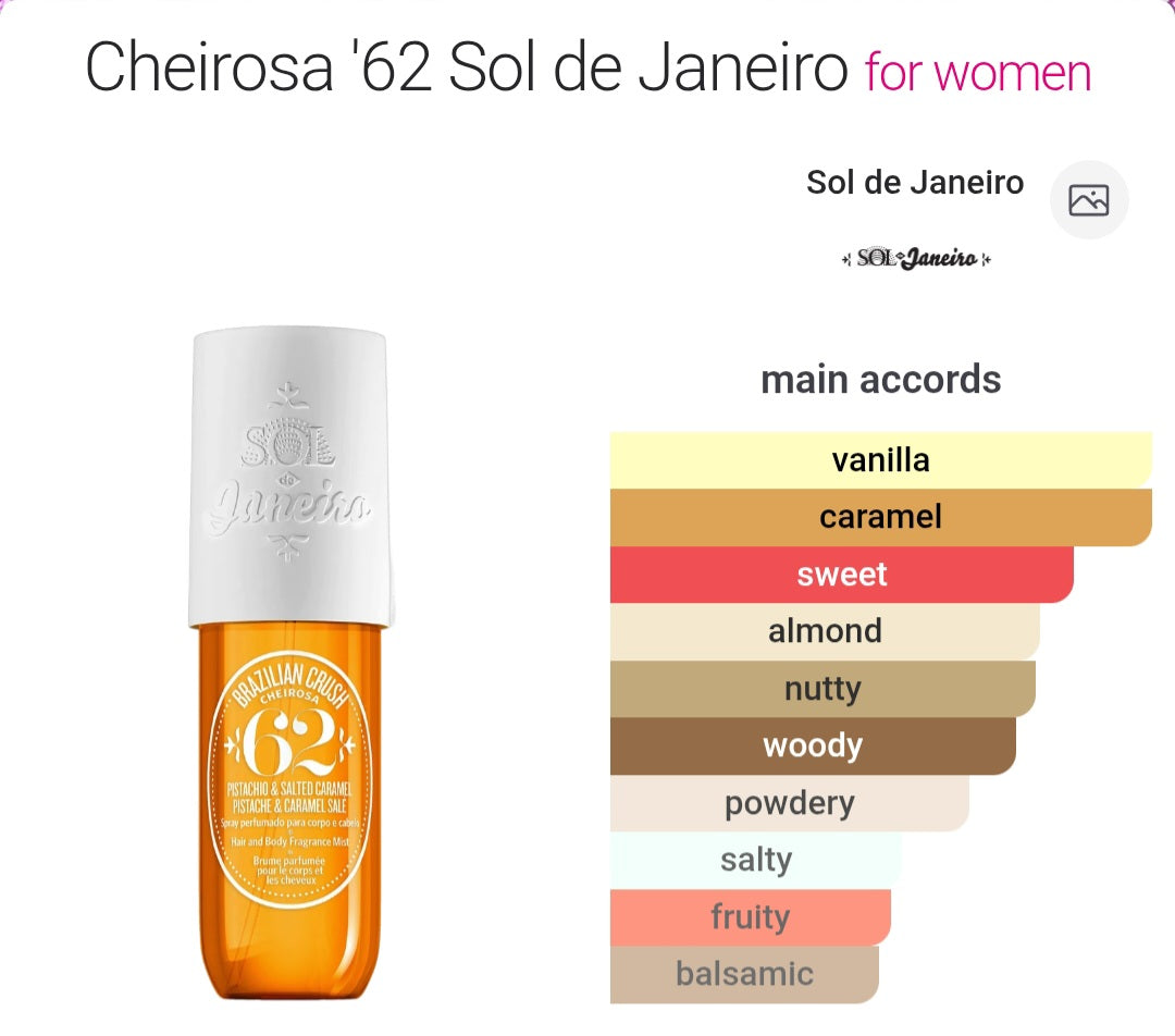 Sol De Janeiro Brazilian Crush Cheirosa ’62 Bum Bum Hair & Body Fragrance Mist