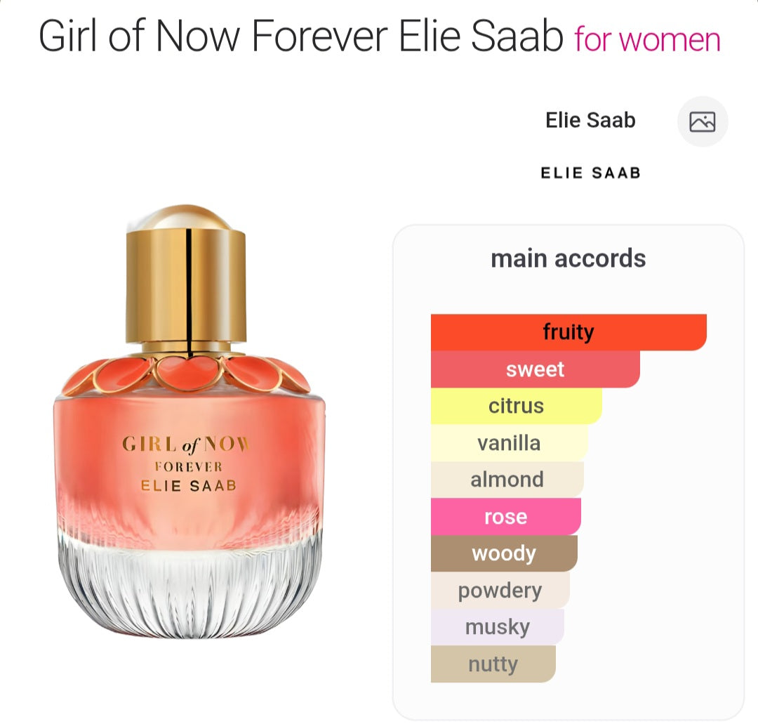 Perfume Elie Saab Girl Of Now Forever Eau De Parfum- Tester Original