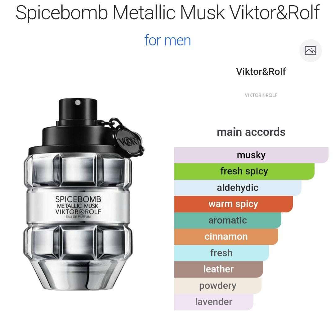 Perfume Spicebomb Metallic Musk By Viktor And Rolf - eau de Parfum for Men - Tester Original