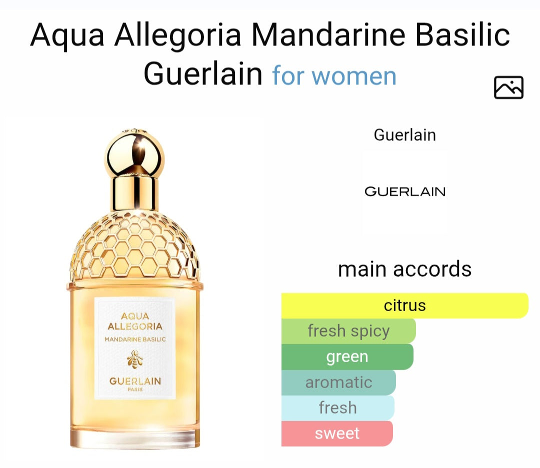Perfume Aqua Allegoria Mandarine Basilic Guerlain for women